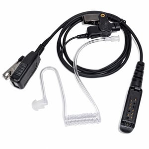 Cască cu tub acustic HYS pentru stații radio STP8000, STP9000, SC20, SC21, cu PTT — urme vizibile de utilizare (stare: vezi imaginea 2)