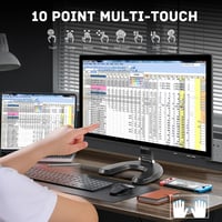 Prechen 24" Érintőképernyős Monitor, IPS FHD 1080P, 75Hz, HDMI/VGA/USB Csatlakozás, Beépített Hangszórók, Játékhoz és Üzleti Használatra 2