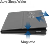 Kindle E-Reader Tok 10. és 9. Generációhoz - Szürke PU Bőr Védőtok 8