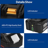 AKKOPOWER 18V 5.5Ah Akkumulátor LED Kijelzővel - Makita Kompatibilis 2db 3