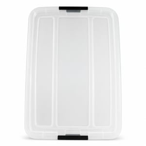 Capac pentru cutie de depozitare Iris Ohyama BSB-50, 4 bucăți, transparent, accesoriu de depozitare din plastic stivuibil, pentru dormitor și birou