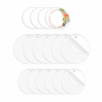 Discuri Acrilice Transparente Fyrdm cu Orificiu, 13 bucăți - Plăcuțe Rotunde din Plexiglas pentru Decorațiuni, 5 cm / 7,6 cm / 10 cm, grosime 2 mm, pentru pictură și decorare 2