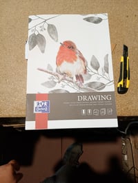 Skicár Oxford Drawing A3, 40 listov, 160 g/m², lepený na boku, biely, 1 ks — predná strana je trochu natrhnutá (stav: pozri 2. obrázok) 3