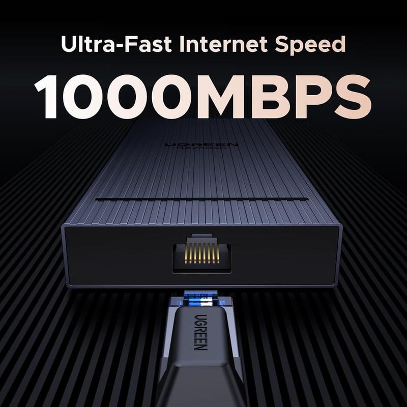 UGREEN Revodok Pro USB C Hub 10Gbps - Kettős 4K@60Hz HDMI, Ethernet, 100W PD Töltés, SD/TF Kártyaolvasó, USB 3.2 Portok, Fekete Dokkoló Állo