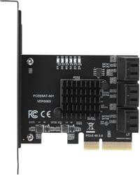ASHATA PCIe 6 portos SATA 3.0 bővítőkártya SSD és HDD-hez 7