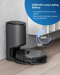 ECOVACS Deebot T9 AIVI Robotporszívó Feltörlő Funkcióval - 3000Pa Szívóerő, Akadályfelismerés, Csomómentes Kefe, Állatszőr Eltávolítás, 3D T 8