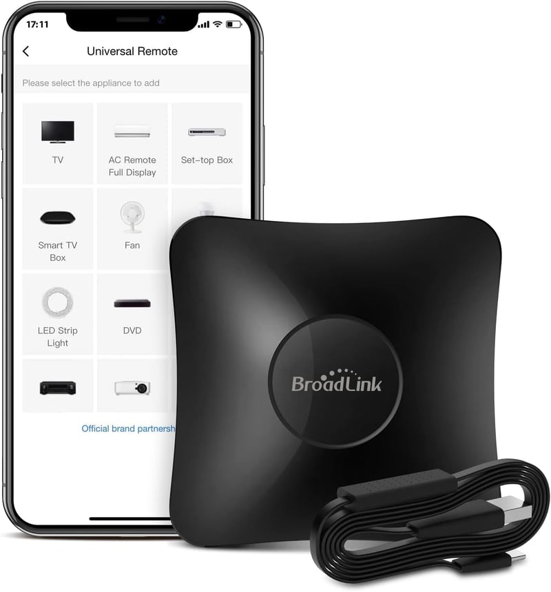 Broadlink RM4 Pro S Univerzális RF IR Távirányító Hub Hőmérséklet és Páratartalom Érzékelővel - Alexa, Google Home, IFTTT Kompatibilis Okoso