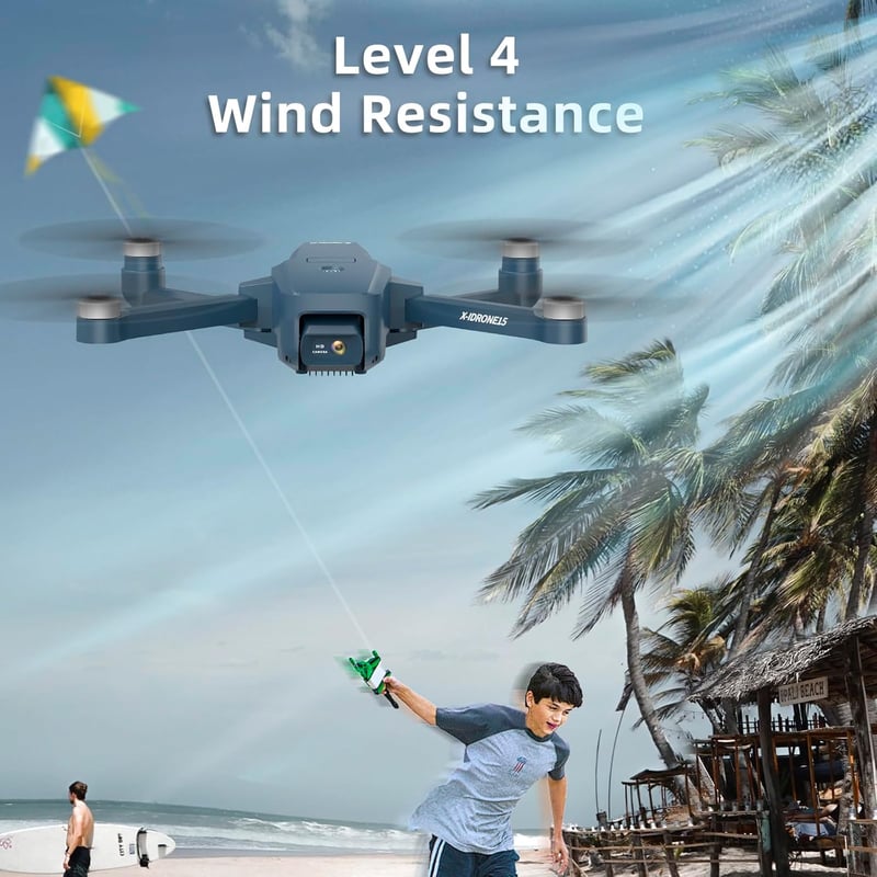 X-IMVNLEI X15 Drón Kefe Nélküli Motorral - 1080P HD Kamera, 5G WiFi FPV, 90° Forgatható Lencse, Kezdőknek, 2 Akkumulátorral, Távirányítós Qu