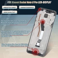 RongZy LCD Kijelző és Érintőképernyő Xiaomi Redmi Note 8 Pro Telefonhoz - 6,53 Hüvelykes Csereképernyő Szerelő Eszközökkel 3