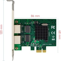 Dual-Port Gigabit Ethernet PCIe hálózati kártya BCM5720 chippel, Windows és Linux szerverekhez 9