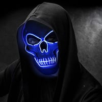 Molbory Kék LED Világító Halloween Maszk 3 Fénymóddal 5