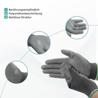 Olajálló PU Munkakesztyű Kertészkedéshez - 12 Pár Unisex Védőkesztyű 3