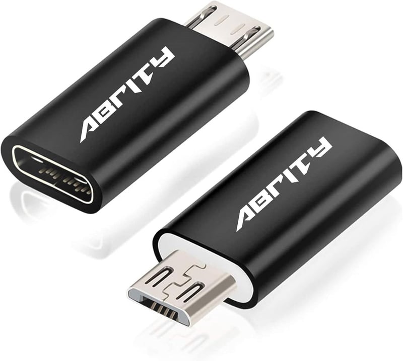 Abrity USB-C - Micro USB átalakító, 2 db, Samsung, Huawei, LG kompatibilis