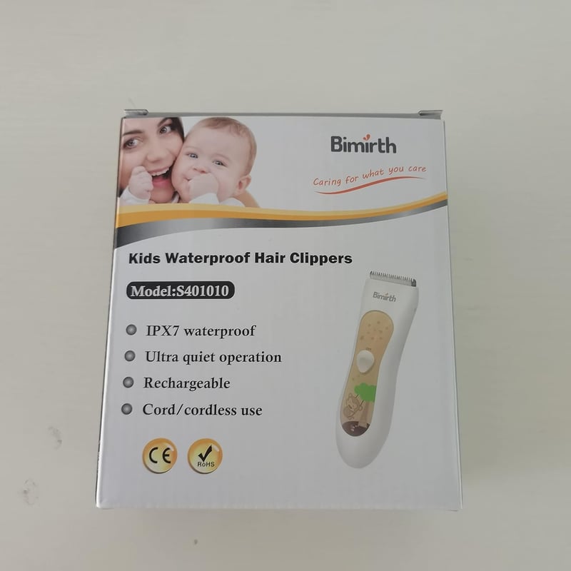 Bimirth Gyerekbarát Vezeték Nélküli Hajvágó - Csendes, Vízálló, USB Töltős, 3 Fésűvel