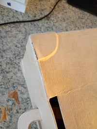 Décopatch EV002O papírmasé koffer dekoráláshoz, 14,5 x 36 x — hibás, részben működik: szakadás az egyik oldalon (állapot: lásd a 2. képet) 4