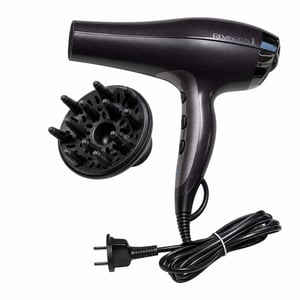 Iónový sušič vlasov Remington Pro-Air Turbo D5220 2400W s keramickým turmalínovým difuzérom, čierny — bez stylingového nadstavca (stav: pozri 2. obrázok)