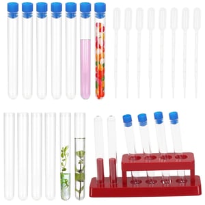 LOPOTIN set laboratorijskog pribora od 60 dijelova: epruvete, pipete, stalak