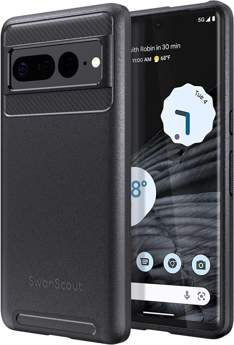 Google Pixel 7 Pro Fekete Védőtok - SwanScout Dupla Rétegű, Ütésálló