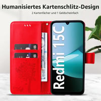 Dcjlbo Xiaomi Redmi 15C 4G/5G Ütésálló Tok Védőtok - Piros 3