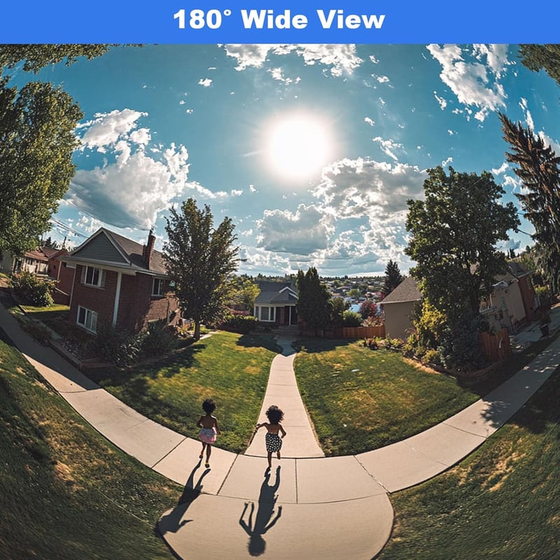 DCSEC 180° Széles Látószögű Megfigyelő Kamera 1080P HD Éjjellátó Vízálló Bullet - 1080P analogue 180 degrees