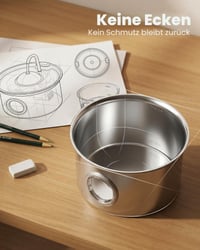 Fântână de băut din oțel inoxidabil Dctrod pentru pisici 2,6 L - Dozator automat de apă pentru câini și pisici cu fereastră de nivel al apei și filtrare cvadruplă 8