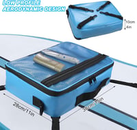 DCY BLUE SUP Hűtőtáska - Vízálló Fedélzeti Táska 11L Kapacitással, Állítható Vállpánttal, Hálós Zsebbel, Evezős Sportokhoz, Kempinghez, Kék 5