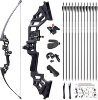 DD&Qarchery Recurve Íj 30-40 lbs Vadászati Készlet 12 Szénszálas Nyíllal Kezdőknek 1