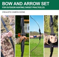 DD&Qarchery Recurve Íj Készlet 30-40 lbs, 8 Nyíllal, Kezdőknek, Bal és Jobbkezes 7