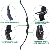 DD&Qarchery Recurve Íj Készlet 30-40 lbs, 8 Nyíllal, Kezdőknek, Bal és Jobbkezes 8
