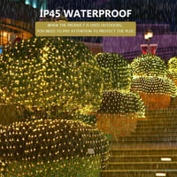 Liyade Kültéri Fényfüggöny 3x2m - 200 LED Meleg Fehér Világítás IP44 Vízálló - Távirányítós Időzítő 8 Üzemmóddal Kertbe, Bokrokra, Karácsony 4