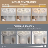 Mennyezeti LED Lámpa 54W Távirányítóval - Kerek, Dimmelhető, 2700K-6500K, 4860 Lumen, Applikációval Vezérelhető 2