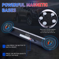 Dinfu 12" LED Figyelmeztető Fénysor - Kék-Piros Villogó Vészjelző Lámpa 14 Üzemmóddal - Autó, Teherautó, Traktor Kompatibilis - 12V Szivargy 3