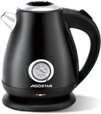 Aigostar Adrian retro vízforraló analóg hőmérővel, 2200W, 1,7L, fekete 1