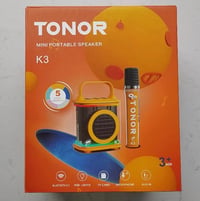 TONOR Mini Karaoke Gép 2 Vezeték Nélküli Mikrofonnal, Hordozható Bluetooth Hangszóró Gyerekeknek, LED Fényekkel 10