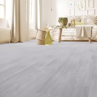 INMOZATA Öntapadós PVC Padlóburkolat - Világosszürke Fahatású Vinyl Padló, Vízálló, Csúszásmentes, 5 m², 36 db Lap, 2 mm Vastag 6