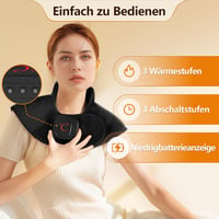 Comfytemp Vezeték Nélküli Súlyozott Nyak- és Vállfűtőpárna 36Wh Akkumulátorral, 1,1kg, 3 Hőfokszinttel, Automata Kikapcsolással, 52x25cm 6