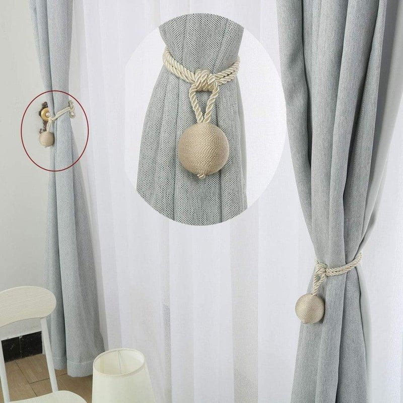 Elegáns bézs függönykötő szett - 2 db dekoratív tartó