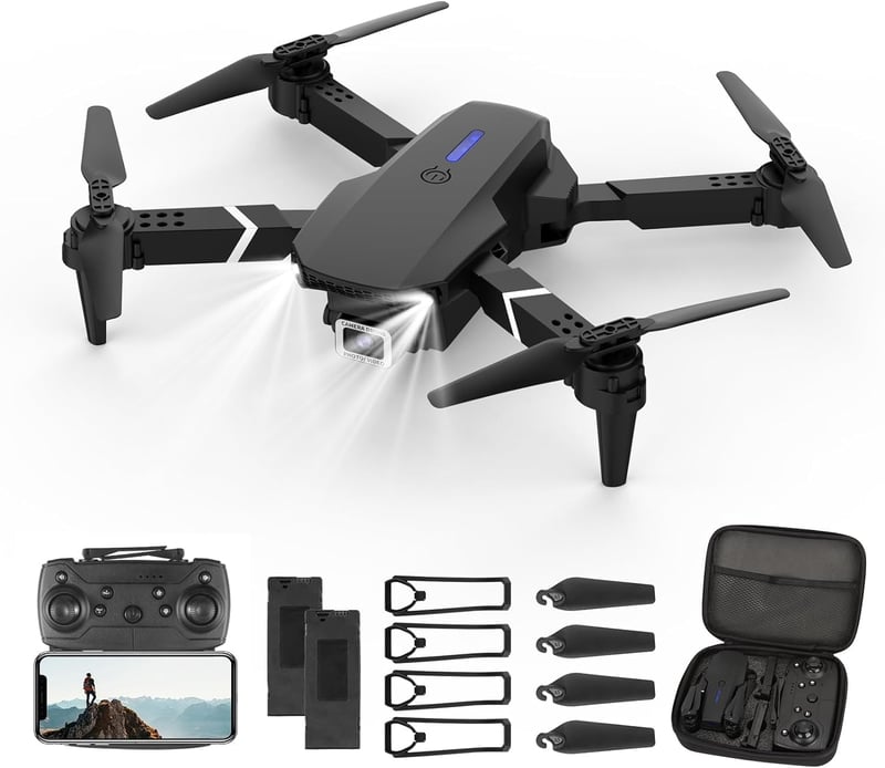 DJI 4K HD Kamerás Drón Kezdőknek - WiFi FPV, 2 Akkumulátor, Akadálykerülés, Egyérintéses Irányítás