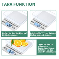 KUBEI Nagy Pontosságú Digitális Konyhai Mérleg 5kg/0.1g - USB Töltés, Rozsdamentes Acél 4