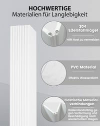 Ezcasch Összecsukható Kádtakaró 80x170 cm - Vízálló, Porvédő, Hőszigetelő Kádpolc 6 kg Teherbírással - Fehér Fürdőszobai Kiegészítő 4