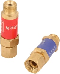 BiuZi M16x1,5 Oxigén-Acetilén Visszacsapószelep - Sárgaréz HF-2 Lángzár, CE Tanúsított Hegesztési Tartozék, Gázvisszaáramlás Elleni Védelem 1