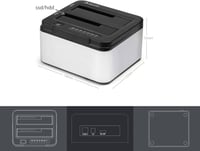Salcar USB 3.0 HDD/SSD dokkoló állomás, 2 férőhelyes, klónozó funkcióval, 2x8TB 4