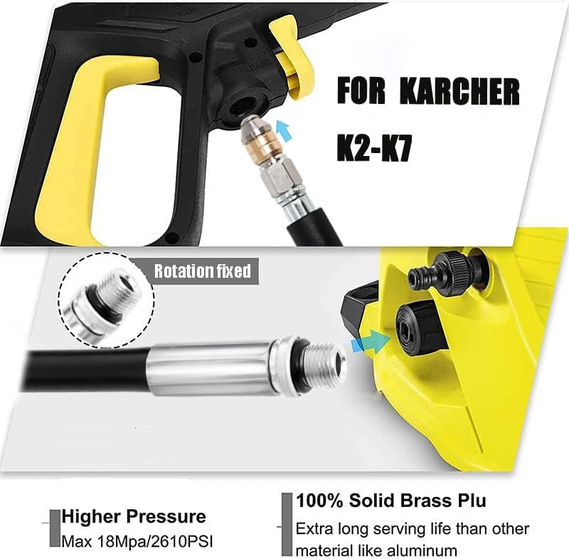Kärcher K2-K7 kompatibilis 20m csőtisztító tömlő, 180 bar, 60°C, adapterrel és fúvókákkal