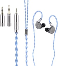 TANGZU Wu HeyDay HiFi fülhallgató - 14,5 mm-es síkmembrános, CNC alumínium ház, leválasztható ezüstözött kábel 6