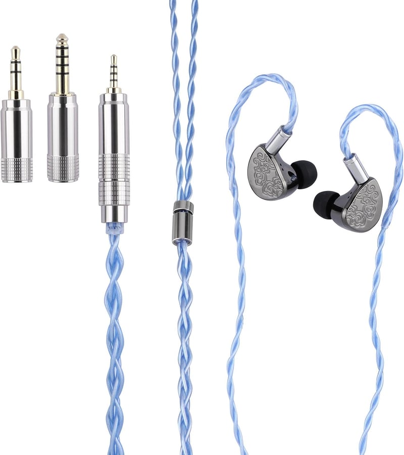 TANGZU Wu HeyDay HiFi fülhallgató - 14,5 mm-es síkmembrános, CNC alumínium ház, leválasztható ezüstözött kábel