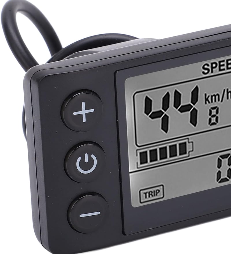 Yosoo S866 LCD kijelző e-kerékpárhoz - 24/36/48V, vízálló, USB-s, fekete