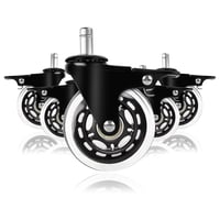 YAOBLUESEA Irodai Szék Görgők 5db - 11x22mm Univerzális Csendes Padlóvédő Kerekek 75mm - Parketta, Laminált Padló Kompatibilis Forgószék Alk 1