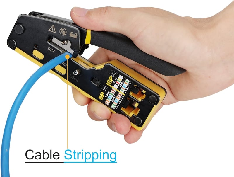 CAT6 RJ45 Krimpelő Fogó Szett - Profi Hálózati Szerszám CAT5/5e/6 Csatlakozókhoz
