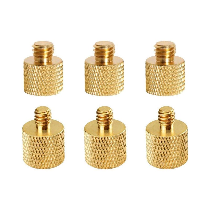 Arany Menetadapter Készlet Tripodhoz - 1/4" és 3/8" (6db)