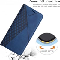 Samsung Galaxy S22 Ultra 5G rombuszmintás mágneses pénztárcás bőrtok 5